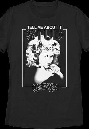 Womens Tell Me About It Stud Grease Shirt