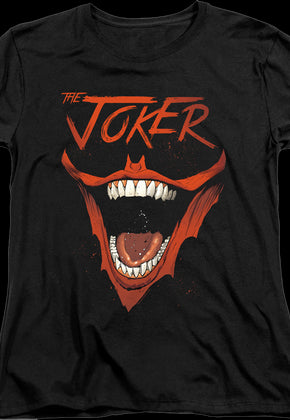 Womens The Joker Bat-Shaped Smile DC Comics Shirt
