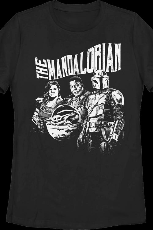 Womens The Mandalorian Black And White Star Wars Shirtmain product image