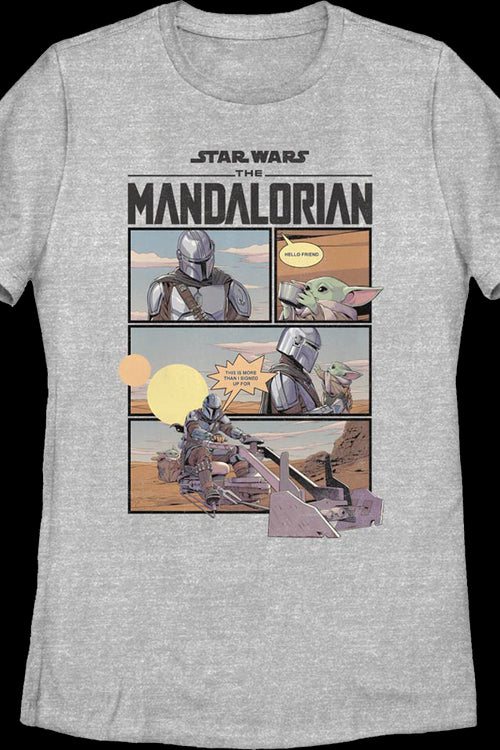 Womens The Mandalorian Comic Book Panels Star Wars Shirtmain product image
