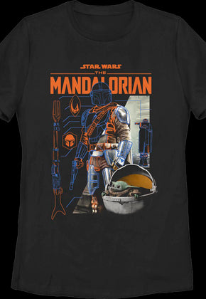 Womens The Mandalorian Outlines Star Wars Shirt