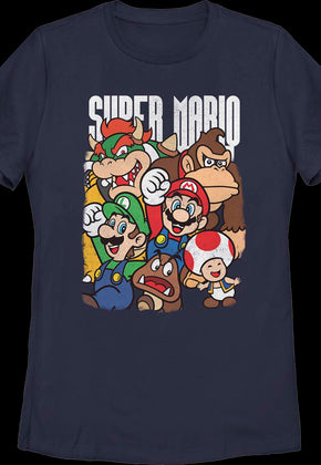 Womens The Stars of Super Mario Bros. Nintendo Shirt