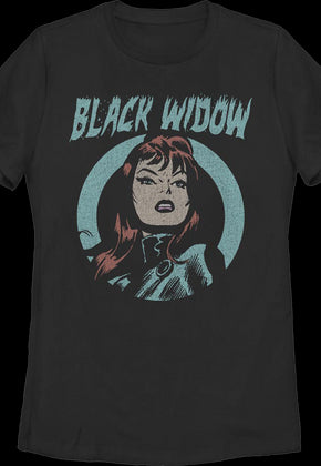Womens Vintage Black Widow Marvel Comics Shirt