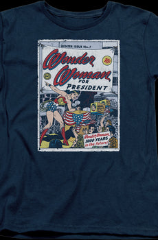 Womens Wonder Woman For President DC Comics Shirt