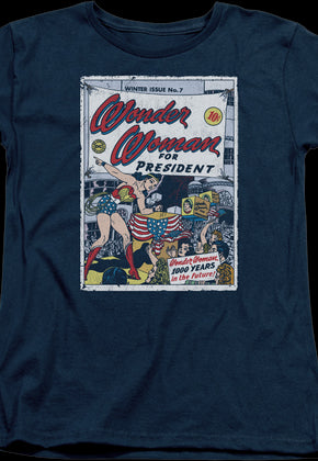Womens Wonder Woman For President DC Comics Shirt