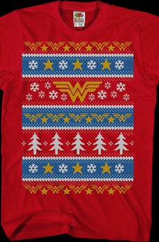 Wonder Woman Ugly Faux Knit DC Comics T-Shirt
