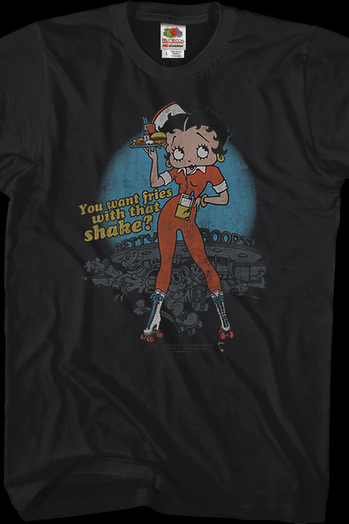 You Want Fries With That Shake Betty Boop T-Shirtmain product image