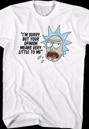 Your Opinion Means Very Little Rick and Morty T-Shirt