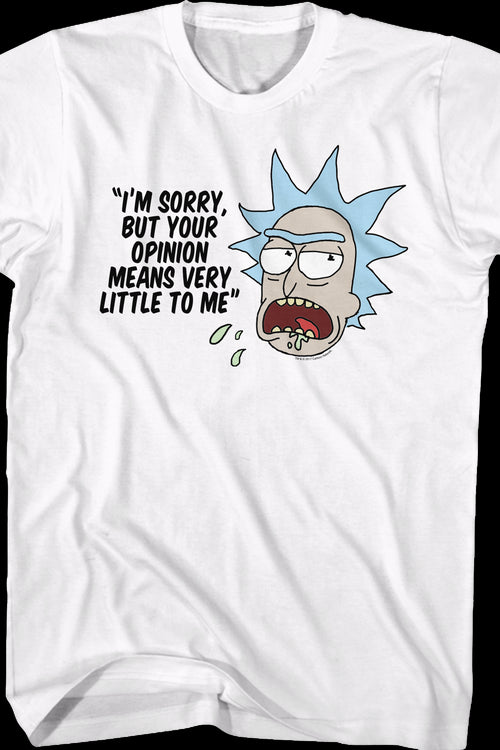 Your Opinion Means Very Little Rick and Morty T-Shirtmain product image