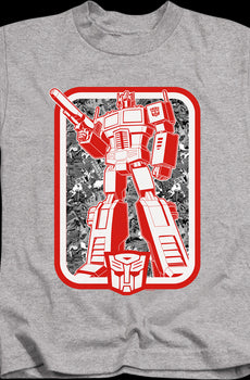 Youth Autobots Leader Optimus Prime Transformers Shirt