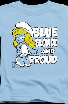 Youth Blue Blonde And Proud Smurfs Shirt
