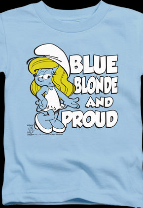 Youth Blue Blonde And Proud Smurfs Shirt