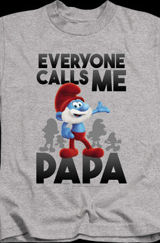 Youth Everyone Calls Me Papa Smurfs Shirt