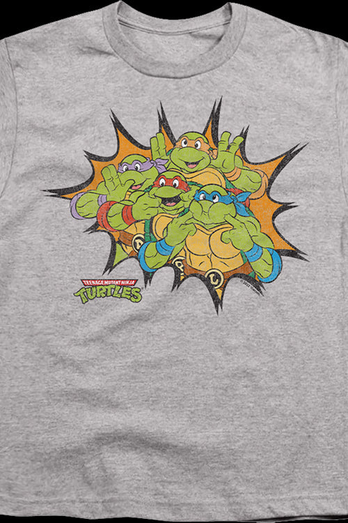 Youth Funny Faces Teenage Mutant Ninja Turtles Shirtmain product image