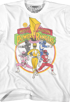 Youth Group Picture Mighty Morphin Power Rangers Shirt