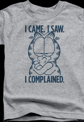 Youth I Came I Saw I Complained Garfield Shirt