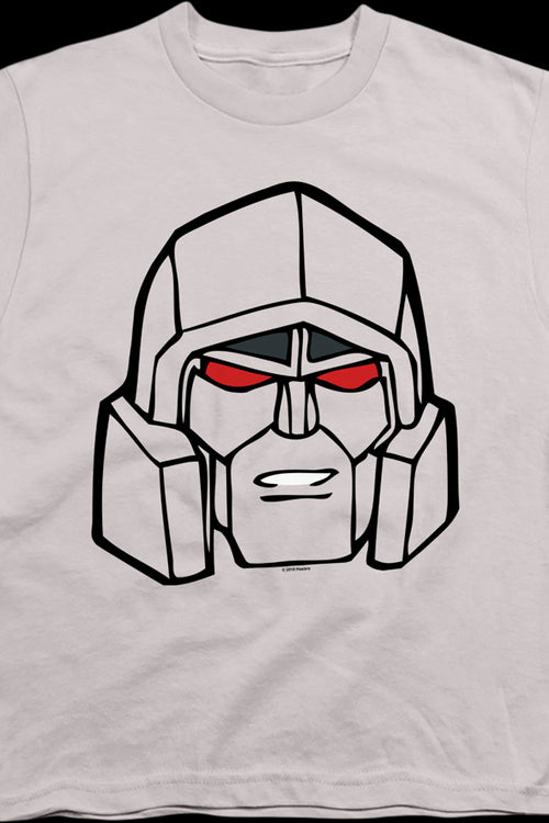 Youth Megatron Head Shot Transformers Shirtmain product image