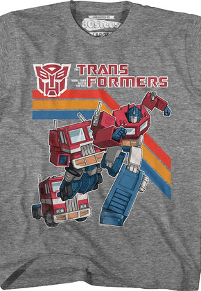 Youth Old School Optimus Prime Transformers Shirt