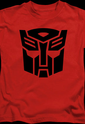 Youth Red Autobot Logo Transformers Shirt
