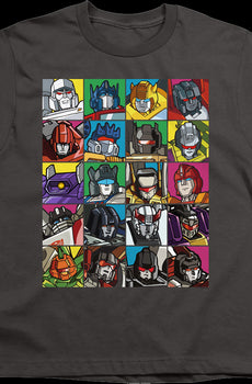 Youth Robot Collage Transformers Shirt