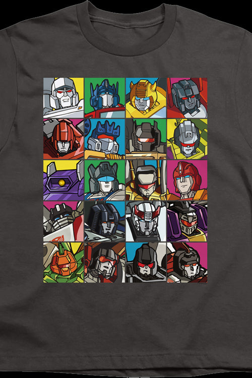 Youth Robot Collage Transformers Shirtmain product image