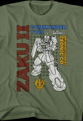 Youth Zaku II Gundam Shirt