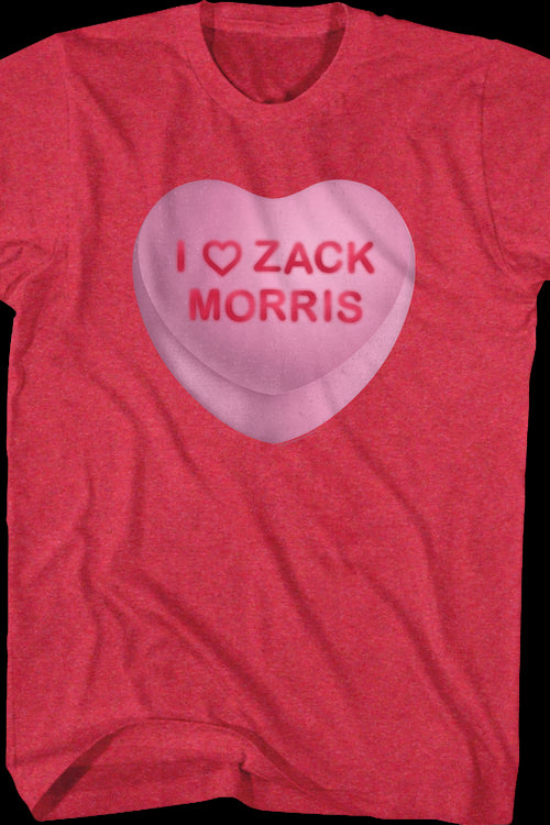 Zack Morris Candy Heart Saved By The Bell T-Shirtmain product image