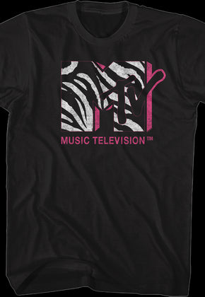 Zebra Print Logo MTV Shirt