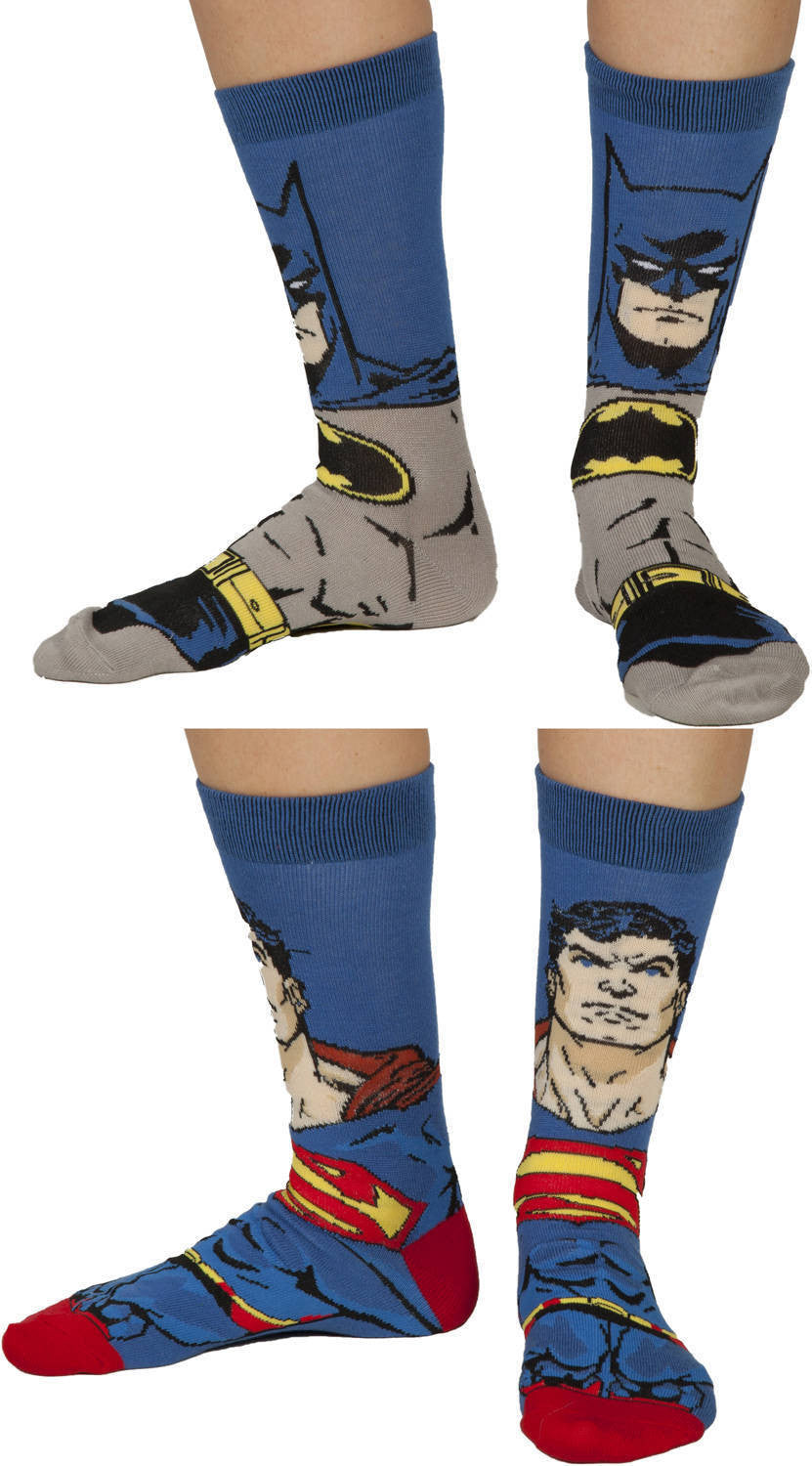 Batman and Superman Socks Batman and Superman Socks