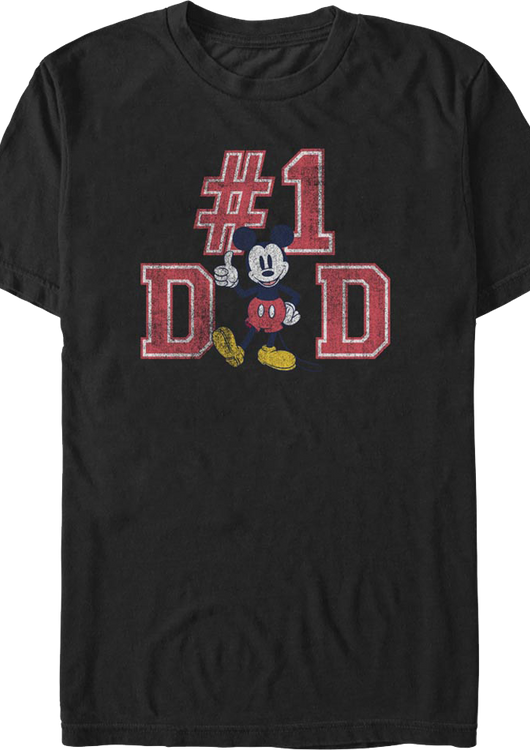 #1 Dad Mickey Mouse Disney T-Shirt - main product image