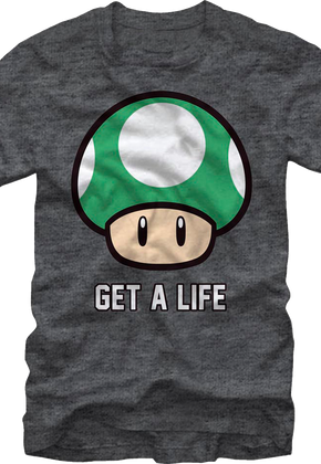 1-Up Mushroom Get A Life Super Mario Bros. T-Shirt