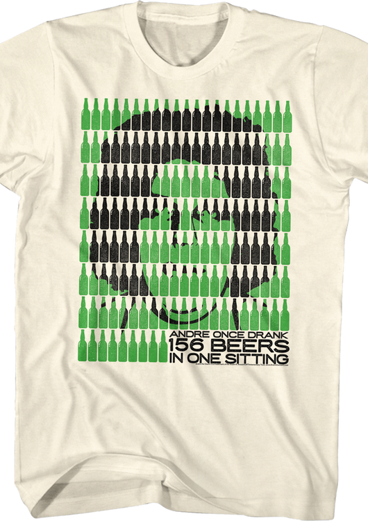 156 Beers In One Sitting Andre The Giant T-Shirt - main product image