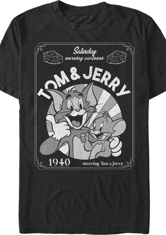 1940 Cartoon Tom And Jerry T-Shirt - main product image