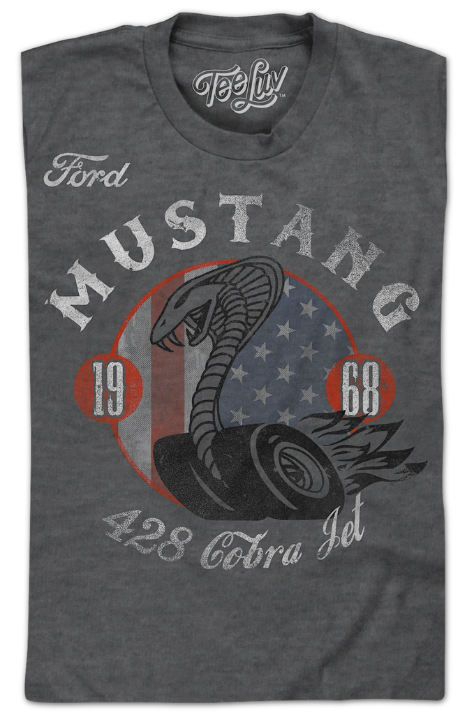 1968 Mustang 428 Cobra Jet Ford T Shirt Mens