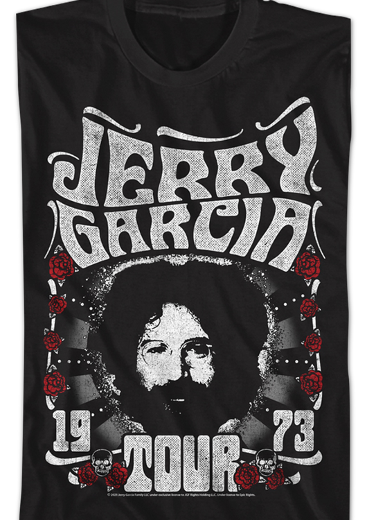 Black 1973 Tour Jerry Garcia T-Shirt - main product image