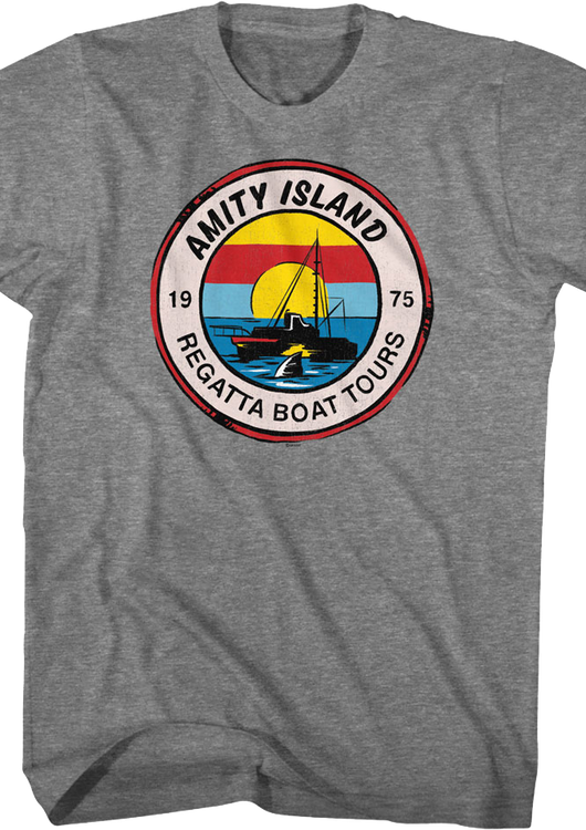 1975 Amity Island Regatta Boat Tours Jaws T-Shirt - main product image