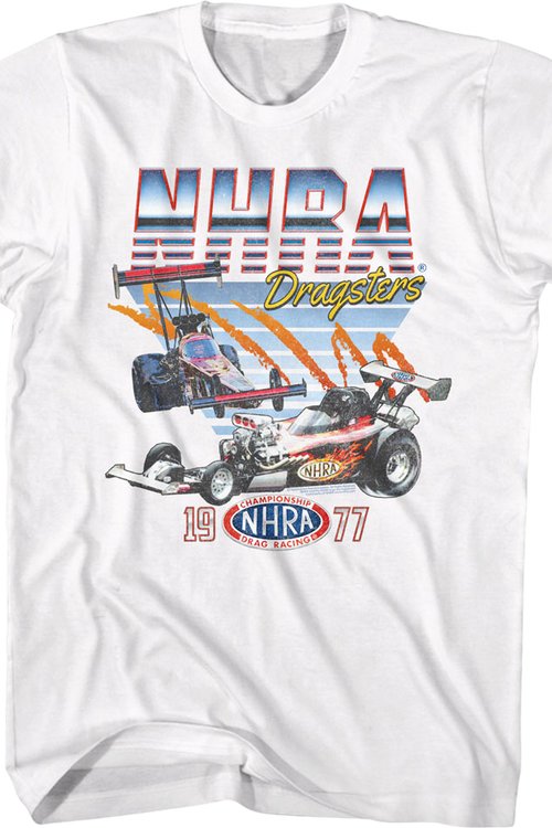 1977 Dragsters National Hot Rod Association T-Shirtmain product image