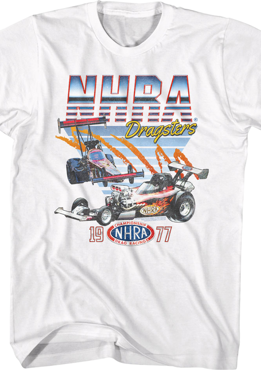 1977 Dragsters National Hot Rod Association T-Shirt - main product image