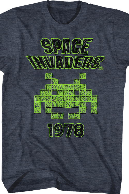 1978 Sketch Space Invaders T-Shirtmain product image