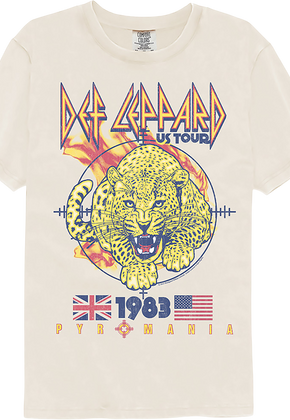 1983 Pyromania Tour Def Leppard Comfort Colors Brand T-Shirt