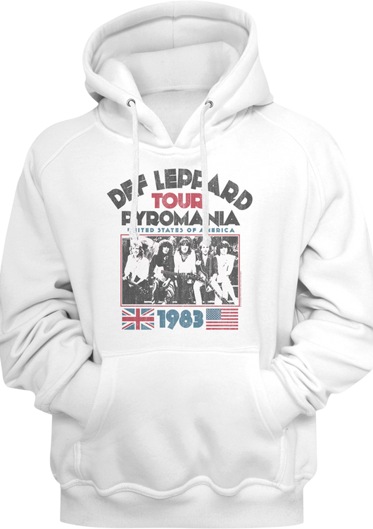 1983 Pyromania Tour Def Leppard Hoodie - main product image