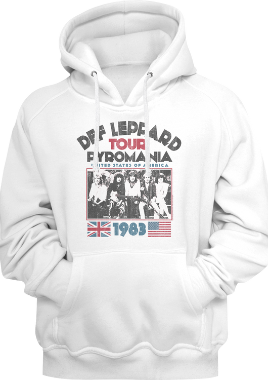1983 Pyromania Tour Def Leppard Hoodie - main product image