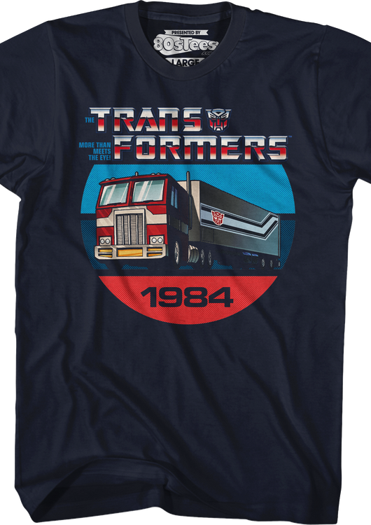 1984 Optimus Prime Truck Mode Transformers T-Shirt - main product image