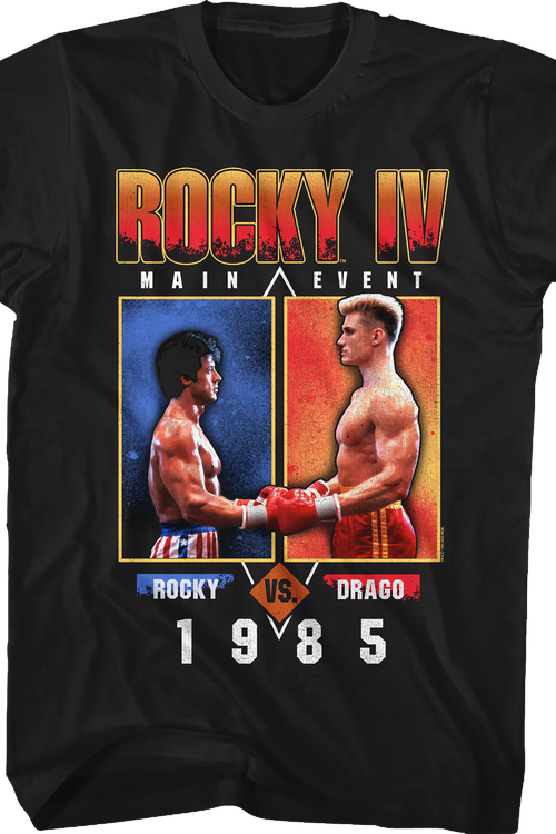 1985 Main Event Rocky vs Drago Rocky IV T-Shirt - main product image