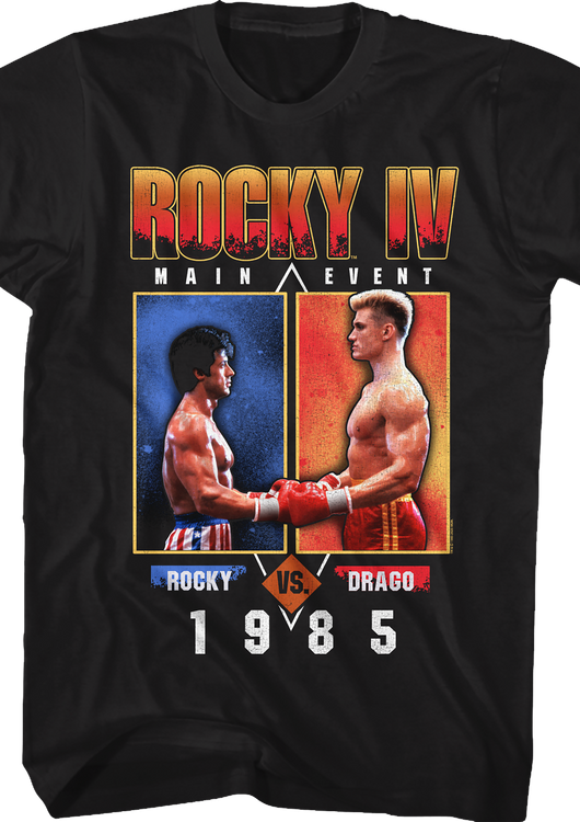 1985 Main Event Rocky vs Drago Rocky IV T-Shirt - main product image
