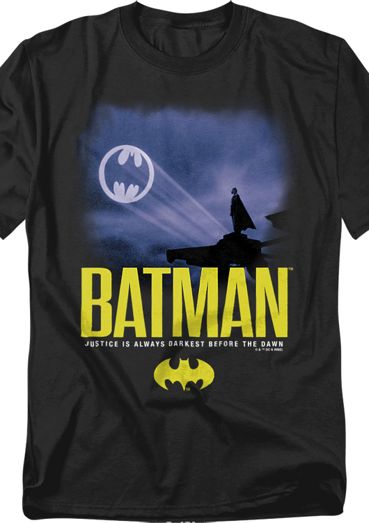 1989 Justice Is Always Darkest Before The Dawn Batman T-Shirt - main product image