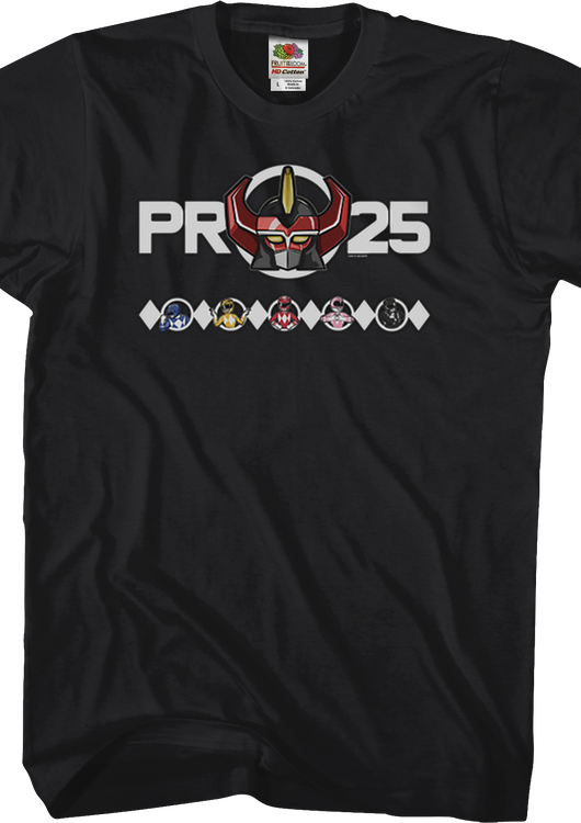 25th Anniversary Mighty Morphin Power Rangers T-Shirt - main product image