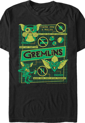 3 Rules Gremlins T-Shirt