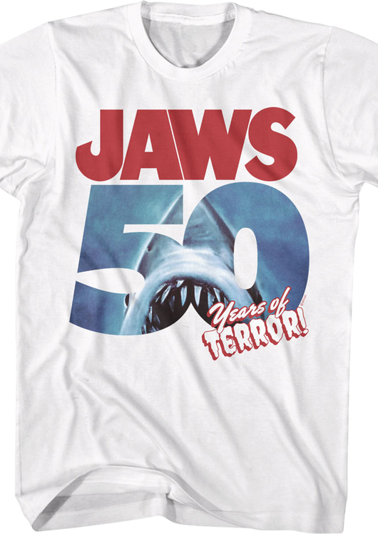 50 Years of Terror Jaws T-Shirt - main product image
