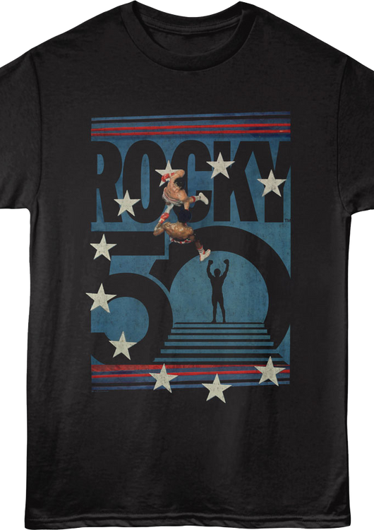 50th Anniversary Boxing Ring Rocky T-Shirt - main product image